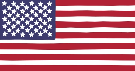 The flag of the United States, drawn from memory